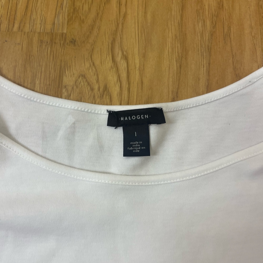 White Halogen Short, Ruffle Sleeve T-Shirt - Picture 4 of 7